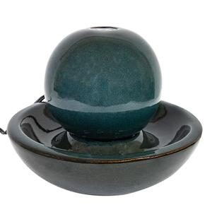 Sunnydaze Tabletop Water Fountain with Ceramic Orb - Relaxing Indoor Fountain for Meditation - for Office, Bedroom, or Living Room