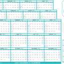 3pcs 32" x 48" 2026 Wall Calendar, Folded Wet & Dry Erase Wall Calendar 12 Month, Annual Yearly Planner Yearly Laminated Calendar 2026 Horizontal/Vertical, with Julian Dates