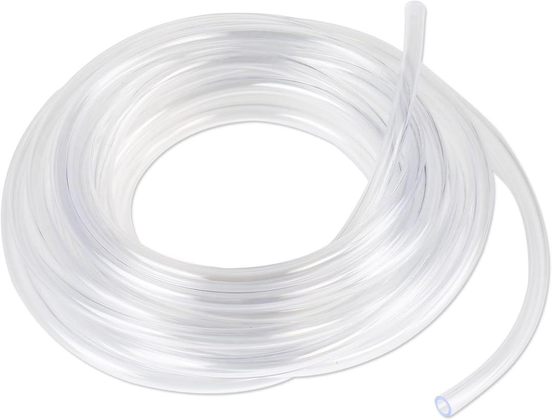 10 Feet - 1/4" ID x 3/8" OD Clear Vinyl Tubing, Translucent Plastic PVC Tubing Hose Pipe for Water Air Pump