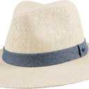 Dockers Men's Straw Fedora and Panama Hat