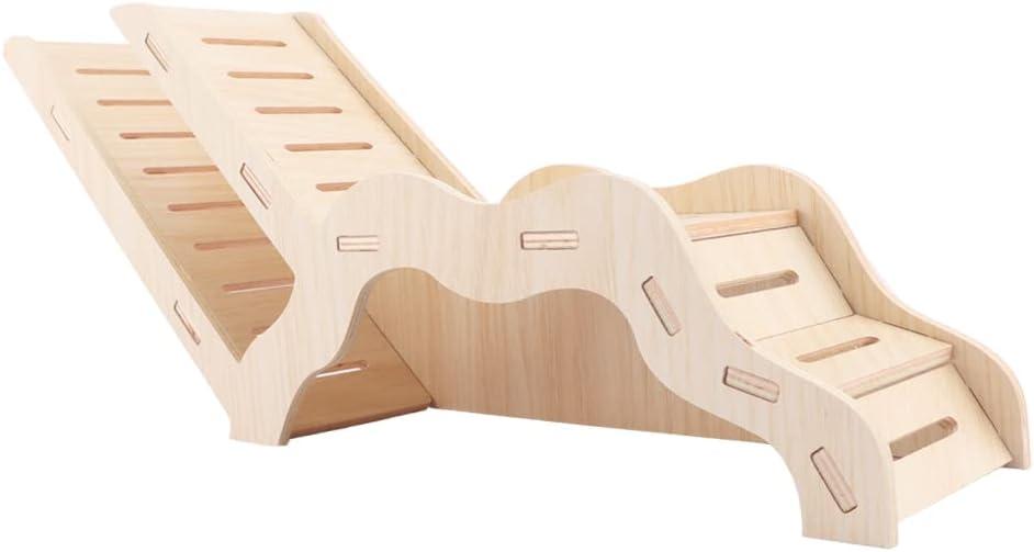 Large Size Syrian Hamster Explorer Set - Snap-Together Wooden Burrow with Panoramic Window,Natural Chew-Safe Design Decorative Landscaping Digging Peeping Hide Underground Fun for Cage Enrichment