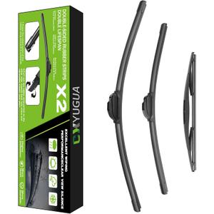 CXYUGUA Wiper Blade Replacement for X5 2014-2018, Windshield Wiper Blades 24"+20" With Rear Wiper 12" (Set of 3) U/J HOOK, Double Sided Rubber Strips and Longer Life