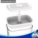 MR.SIGA 2 in 1 Premium Soap Dispenser and Sponge Holder, Dishwashing Soap Pump Dispenser for Kitchen Countertop, White