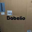 Babelio Baby Gate for Stairs, Kitchen & Doorways, 26-43" W 28" H No Bottom Bar| Easy Installation| One-Handed Operation| Auto-Close| Hardware Mount (Drill Needed) Safety Dog/Pet Gate Indoor (White)