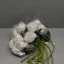 Peonies Artificial Flowers, 17 Inch Fake Silk Peonies Flowers Bouquet with Stems for Vase Arrangements, Wedding Centerpiece Party Home Decor (White)