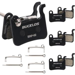 BUCKLOS Bike Disc Brake Pads - Bicycle Disk Brake Pads for Zoom/Shimano Deore XT XTR LX SLX Hone Alfine Saint for Ebike/Mountain Bike/Electric Bike/Road/Scooter