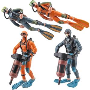 Toyvian Miniature Diver Figurine 4.9 Inch Realistic Fish Tank Decoration Aquarium Diver Model for Home Office Landscape Display