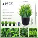 Der Rose Fake Plants 4 Packs Artificial Plants Small Faux Plants Black Bathroom Accessories for Halloween Bathroom Home Kitchen Coffee Table Office Desk Decor Indoor