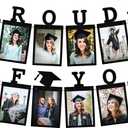 KatchOn, Graduation Photo Banner 2025 - Large, 10 Feet | Felt Proud of You | Grad Banner 2025 Personalized | Grad Picture banner 5x7 for Black 2025 | Graduation Decorations 2025
