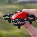 V995 Red Mini Drone for Kids and Beginners,Indoor RC Quadcopter Plane with 3D Flips, 360° Rotation, Circle Fly, Auto Hover, Headless Mode, 21Mins 3 Batteries, Gift for Boys and Girls, Super Red