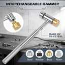 Premium Pin Punch Hammer Set: 25-Piece Punch Set and Hammer with Bench Block, Steel Roll Pin Punch Set, Pin Punches with Replaceable Face Hammer, Mechanical Repair Tool for Maintenance
