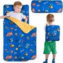 DJY Toddler Nap Mat,Kid Slumber Bag with Removable Pillow & Minky Blanket,Soft Sleeping Mat Perfect for Daycare,Preschool,Kindergarten,Travel,  3-6 years, 42 inches x 31 inches