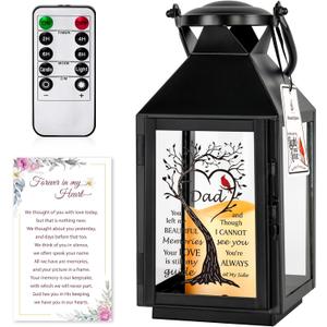 Memorial Lantern - Bereavement Sympathy Gift for Loss of Loved One, Father, Dad - Remembrance Gift
