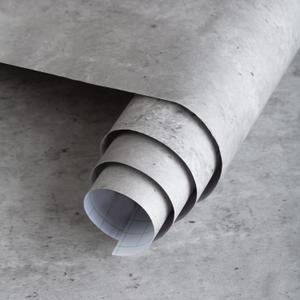 16"118" Light Grey Concrete Wallpaper Peel and Stick 3D Faux Extra Thick Grey Concrete Cement Contact Paper Vinyl Matte Textured Industrial Adhesive Gray Wallpaper for Kitchen Bedroom Bathroom (16118 inch)