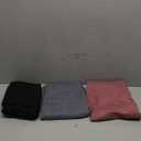 FULLSOFT 3 Pack Leggings for Women High Waisted Soft Black Yoga Pants for Workout Athletic Running Reg & Plus Size (Large-X-Large, 01-black,grey,pink(with Pockets))