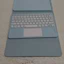Compatible for iPad 11th 10th Generation Case with Keyboard, Folio Cover with Pencil Holder, Multi-Touch Trackpad, 7 Color Backlit, Detachable Keyboard for iPad (A16) 11th/10th Gen (Sky Blue)