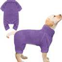 Fuzzy Dog Pajamas Turtleneck Dog Clothes Warm Soft Cozy Lightweight Dog Pjs Dog Sweaters for Small Dogs 