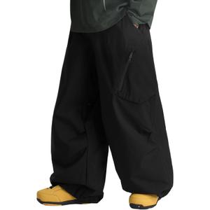 GSOU SNOW Womens Mens Snow Pants Baggy Snowboard Ski Pant Loose Waterproof Windproof Insulated (Medium, Black)