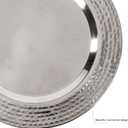Stainless Charger Plate - 6 Pack - 13 inch Stainless Steel Chargers for Dinner Plates with Hammered Rim - Silver Charger Plates Set