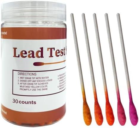 AssuTest Lead Test Kit (30 Immediate Result Swabs) Results in Just 30 Seconds. at Home Lead Test Kit，Use for Various Surfaces - Paint, Crockery, Toys, Jewellery, Metals, Ceramics, Woodwork