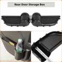 YOCTM Front Rear Door Organizer Tray For 2018 2019 2020 2021 2022 2023 2024 Jeep Wrangler JL 4XE JLU Rubicon Sport Sahara Gladiator JT Interior Storage Accessories Black (Front Door + Rear Door)