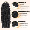 Feather Crochet Human Hair Pre-Separated 20 inch Burmese Curly Crochet Hair Extensions Knotless Reusable Invisible 50g Lightweight 100% Virgin Human Crochet Hair Bundles for Women