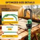 Bungee Cords Heavy Duty Outdoor: 20 Pcs Premium Rubber Bungee Cords with Hooks in a Storage Jar Includes 10", 18", 24", 30", 36", 48" Bungee Cord for Camping, Tent, Fastening Items
