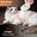 Steam Brush for Cat & Dog  3-in-1 Spritz Pet Spray Hair Removal Comb for Grooming & Shedding Steam  Water Brush for Long & Short Haired Pets Includes Two Bottles Waterless 2*Shampoo (7.8-90ML, white)