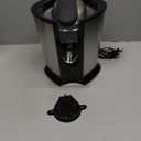 Electric Orange Juicer, Citrus Juicer Squeezer with 2 Cones and Soft Grip Handle for Effortless Juicing, Stainless Steel Quiet Orange Juice Extractor Machines for Lime Grapefruit Lemon (Black)