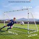 VEVOR Soccer Goal 12x6 FT Soccer Goal for Backyard with Iron Frame PE Net