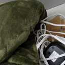 Heated Electric Blanket Queen Size - 84" x 90" Heating Blanket with Dual Control, 10 Heating Levels & 8 Hours Auto Off, Soft Warm Flannel Blanket, Christmas Birthday Gifts for Senior Grandma (Olive Green)