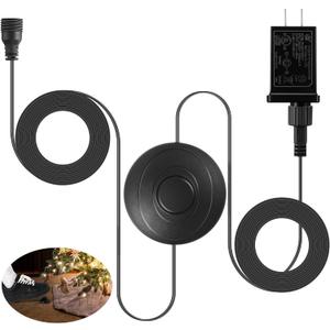 Feekoon 29v 6w Class 2 LED Christmas Tree Replacement Plug, 9.8ft Power Cord Extension Supply with On/Off Foot Switch for Christmas Tree Light & Inflatable, Replacement Yard Inflatable Adapter