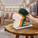 Hat Organizer for Baseball Caps, Hat Stand for 10 Baseball Caps Display and Organizer, Hat Rack, Caps Storage Holder for Bedroom, Closet, Dresser, Office - Easy to Install and Grab (White)