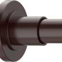 Brown Shower Curtain Rods - 31-80 Inch Spring Tension Shower Rods for Bathroom, Adjustable, No Drilling, No Rust, Stainless Steel