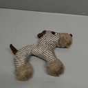 2 x Linen Animal Shape Cotton Rope Dog Chew Toy, Squeaky, Sturdy Linen Fabric (Dog)