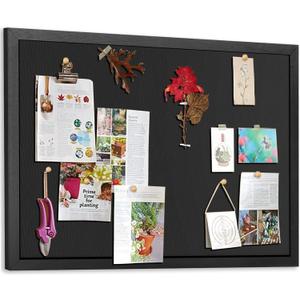 Miratino Large Bulletin Board, 23 "x18 Black Cork Boards for Walls with Frame, Pin Display Board Vision Board for Home School Office Decor Miratino Large Bulletin Board, 23 "x18 Black Cork Boards for Walls with Frame, Pin Display Board Vision Board for Home School Office Decor