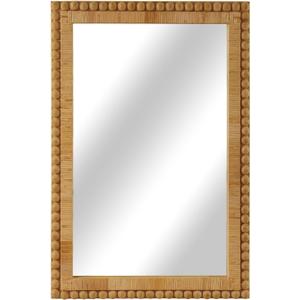 Rattan Wall Mirror - Boho Decorative Hanging Wicker Mirror for Bathroom Entryway Nursery Decor, 20" x 30", Rectangle