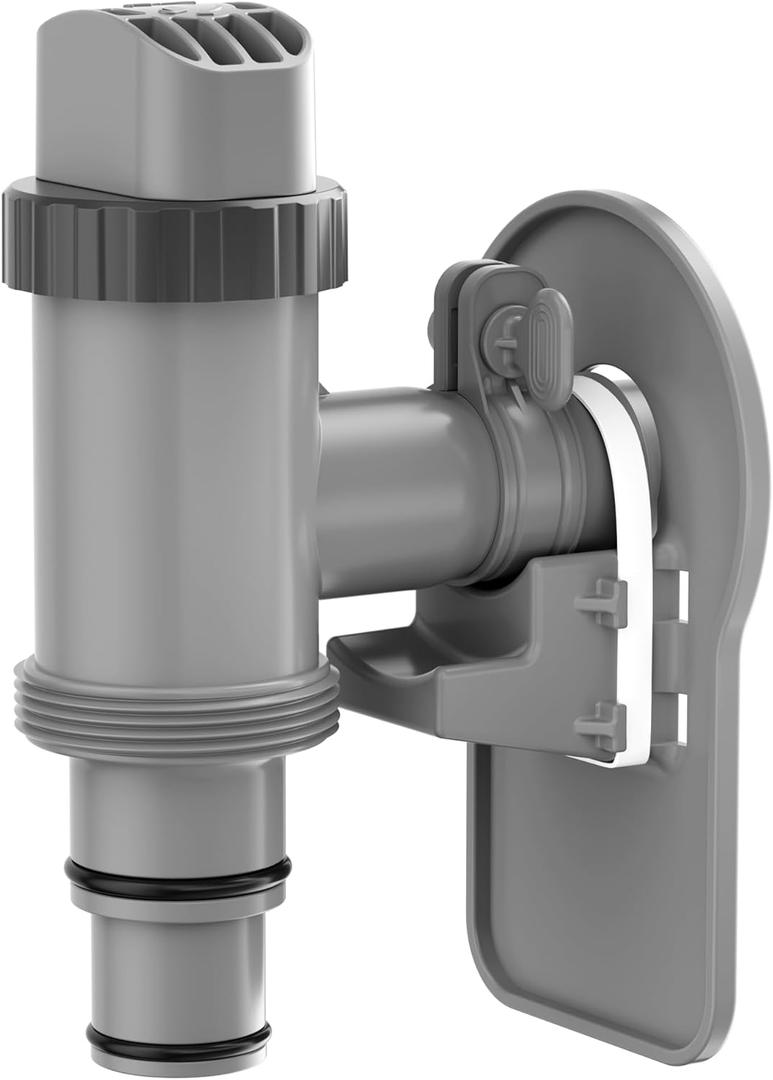 POOLHOUR Plunger Valve with Pipe Holder & Pool Hose Adapter, Above Ground Pool Pump Replacement Parts Compatible with I*tex/Col*m*n Pool
