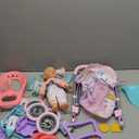 Baby Doll Stroller Play Set with 12.5" Baby Doll,Dining Chair, 2 Sets Clothes and 20 PCS Doll Accessories. Stroller Toy for 3, 4, 5, 6 Year Old Toddler Girls for Realistic Pretend Play