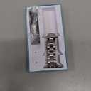 Lenrao Thin Stainless Steel Bands Compatible with Apple Watch 38mm 40mm 41mm 42mm 44mm 45mm 46mm for Women, Metal Straps for iWatch Series 11 10 9 8 7 6 5 4 3 2 1 SE (Silver)