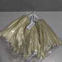 2 Yards Width Retro Width 10inch Ruffle Pleated Chiffon Trim Dress Bag Decoration Tulle Fabric Applique Trimming Craft Sewing (Gold)