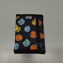 Pokemon Wallet and Keychain Set for Kids Trifold Wallet with ID Pocket Card Slots Zipper Coin Purse Pikachu Anime Gifts for Boys (Black/Yellow)