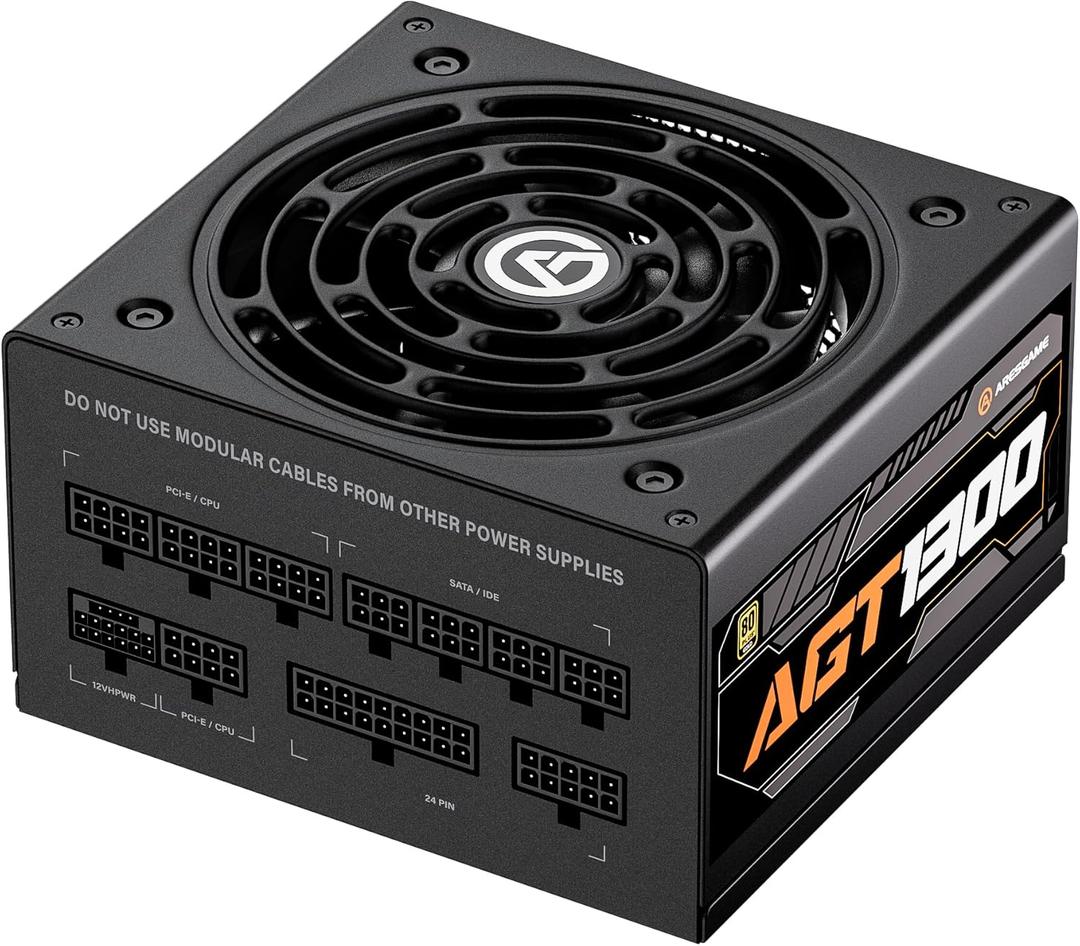 ARESGAME 1300W ATX 3.0 PCIE 5.0 Power Supply, 80 Plus Gold Certified, Fully Modular