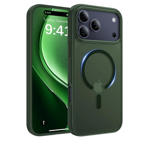 Magnetic for iPhone 17 Pro Case, [Anti-Slip] [Military-Grade Drop Protection] [Camera Protection] Skin-Friendly Slim Matte Shockproof Protective for iPhone 17 Pro Phone Case, Forest Green