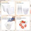 100 Pack 8 Oz Appetizer Cups, Charcuterie Cups, Mini Square Dessert Cups, Jello Cups, Pudding Cups, Parfait Fruit Cups Plastic Disposable Dessert Cups for Party Wedding Bridal Shower Catering Supplies