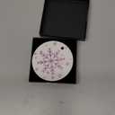 DIENADFX Purple Snowflake Christmas Ceramic Ornaments, Girly Snow Christmas Tree Decorations Ornaments, Coquette Snowflake Christmas Hanging Decor, Girly Christmas Xmas Gifts for Women Teen Girls Kids