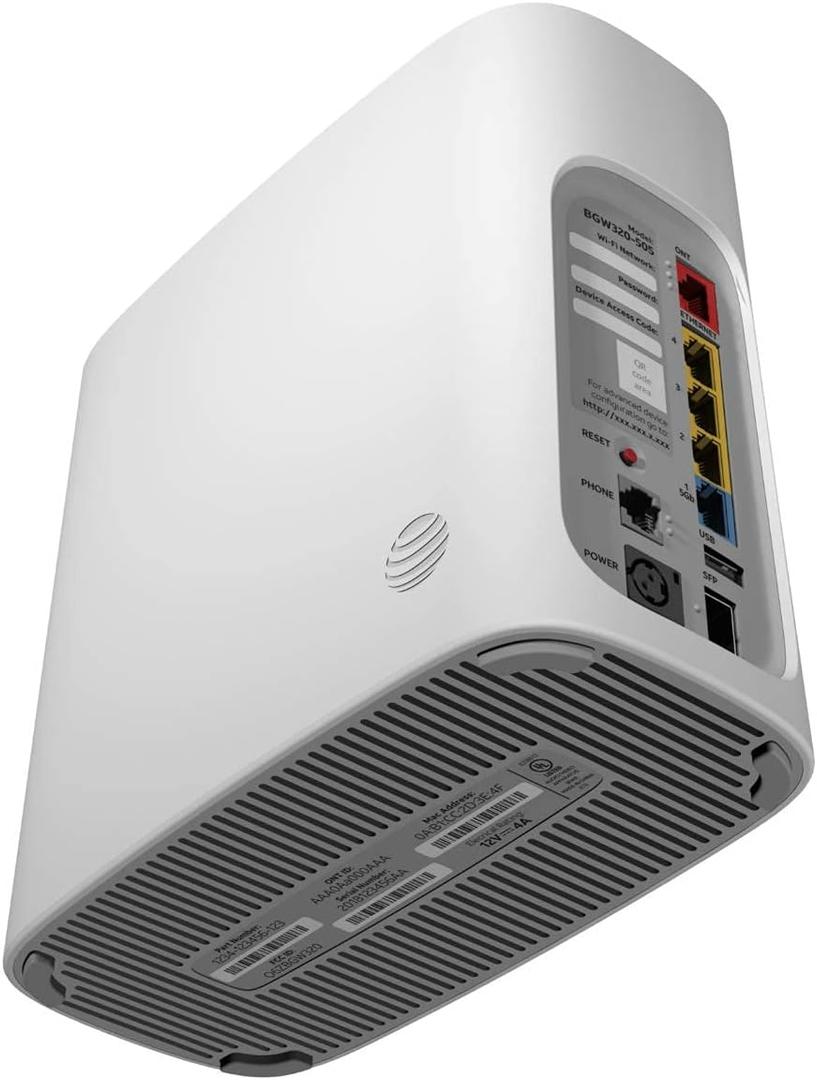 AT&T BGW320 802.11a/n/ac/ax Wireless-ax Integrated/Built-in ONT Residential Voice Gateway (Fiber ONLY) Replaces BGW-210 