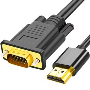 HDMI to VGA 6FT, Uni-Directional HDMI Computer to VGA Monitor Cable (Male to Male) Compatible for Desktop, Laptop, PC, Monitor, Projector, HDTV, Raspberry Pi, Roku, Xbox and More