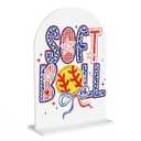 Funny Softball Party Decorations Softball Games Day Decor Softballs Mama Gifts for Mom Mother Softballs Club Room Acrylic Sign Decor 7 x 5 inches (Acrylic1001)