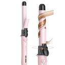 Wavytalk 1 Inch Rotating Curling Iron, Curl Cycle, Automatic Curling Wand for Long Hair, Get Effortless Beach Waves with Self Spinning Barrel up to 430F with Home Button, Dual Voltage, Pale Pink